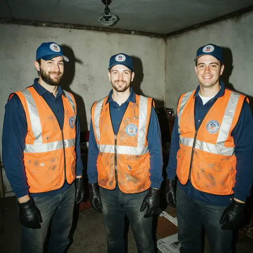 Трима хамали за изнасяне на стари мебели от адрес